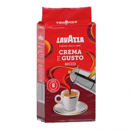 Кофе "Lavazza Crema e Gusto Ricco", мол.250 гр. ИТАЛИЯ 