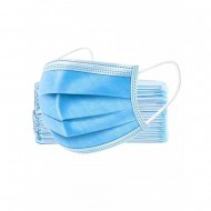 Маска одноразовая 3-х слойная, с носовым фиксатором (175мм * 94 мм),  50шт/упак. БЕЛАРУСЬ 