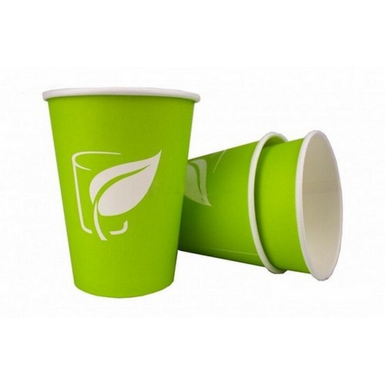 Стакан бумажный зеленый 400 мл.,50 шт. РБ