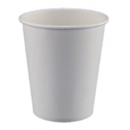 Стакан Бумажный Однослойный 250мл Белый 50шт, d 80 РОССИЯ