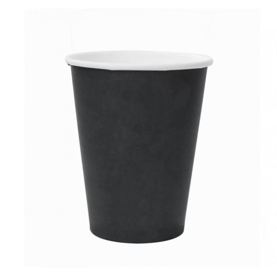 Стакан Бумажный Однослойный 300/350мл Черный 50шт
