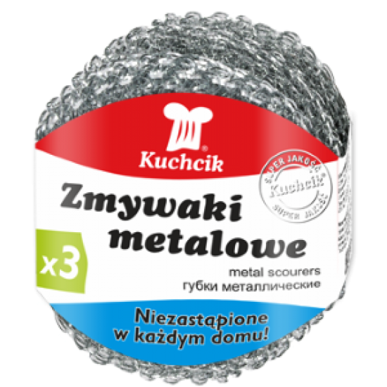 Губки для посуды метал. KUCHCIK, 3штя посуды