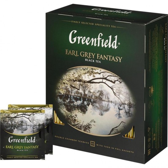 Чай Черный "Greenfield Earl Grey Fantasy" Бергамот 100*2г.