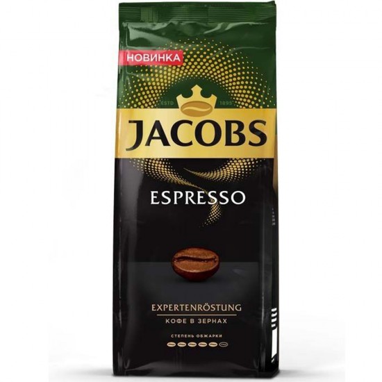Кофе "Jacobs Espresso" Зерно, 1000г., мяг./уп.