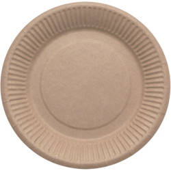 Тарелка D180мм OSQ PLATE Белый/Крафт, 100шт.упак.
