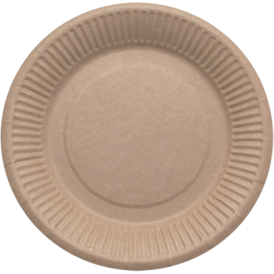 Тарелка D180мм OSQ PLATE Белый/Крафт, 100шт.упак.