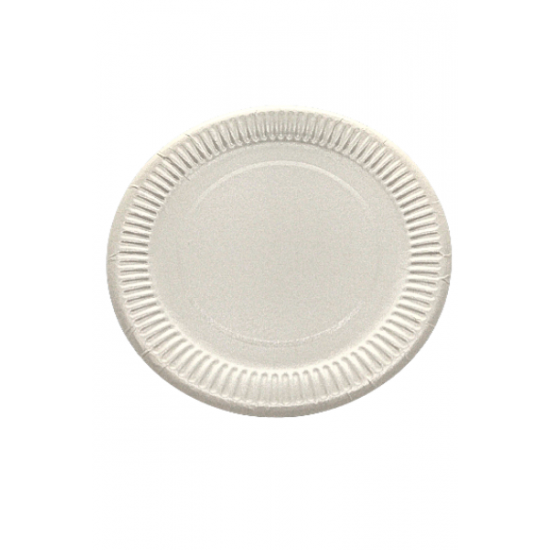 Тарелка d 180мм Белая бумажная, 100шт, Беларусь