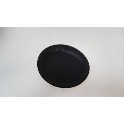 Тарелка d180 мм черная,картонная,100 шт./упак. 