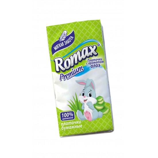 Носовые платочки Romax Premium Алоэ 10уп/спайка 