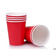 Стакан Бумажный  Однослойный 175мл. Серия "Красный",50 шт.  БЕЛАРУСЬ 