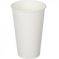 Стакан Бумажный Однослойный 400мл Белый 50шт