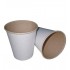 Стакан Бумажный Однослойный 250мл. Серия "Бело-бежевый" 50шт