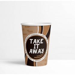 Стакан Бумажный Однослойный 350мл Серия "Take Awey" 50шт