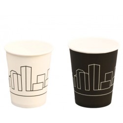 Стакан Бумажный Однослойный 250мл Серия "Небоскрёбы" 50шт