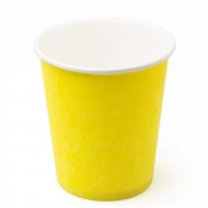 Стакан Бумажный Однослойный 250мл. Серия "Желтый" 50шт