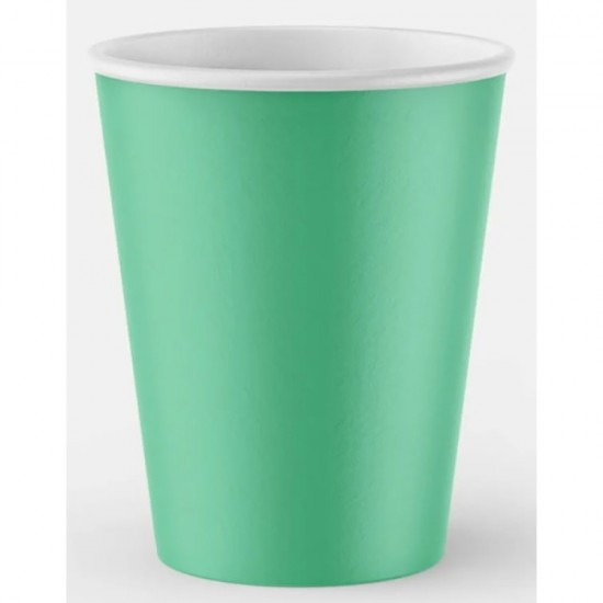 Стакан Бумажный Однослойный 250/290мл. Серия "Мятный" 50шт