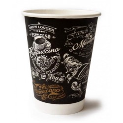 Стакан Бумажный Однослойный 250мл. Серия "Меню" 40шт РОССИЯ