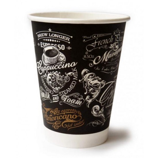 Стакан Бумажный Однослойный 250мл. Серия "Меню" 50шт