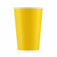 Стакан Бумажный Однослойный 300/350мл Желтый 50шт