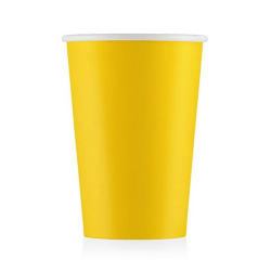 Стакан Бумажный Однослойный 300/350мл Желтый 50шт