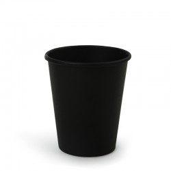 Стакан Бумажный 175мл Однослойный "Черный внутри и снаружи" 50шт