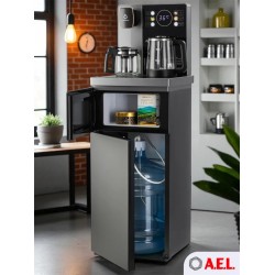 Кулер с чайным столиком Тиабар AEL TB83a-LD grey (Нижняя Загрузка)