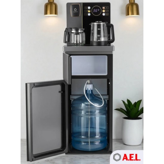 Кулер с чайным столиком Тиабар AEL TB83a-LD grey (Нижняя Загрузка)